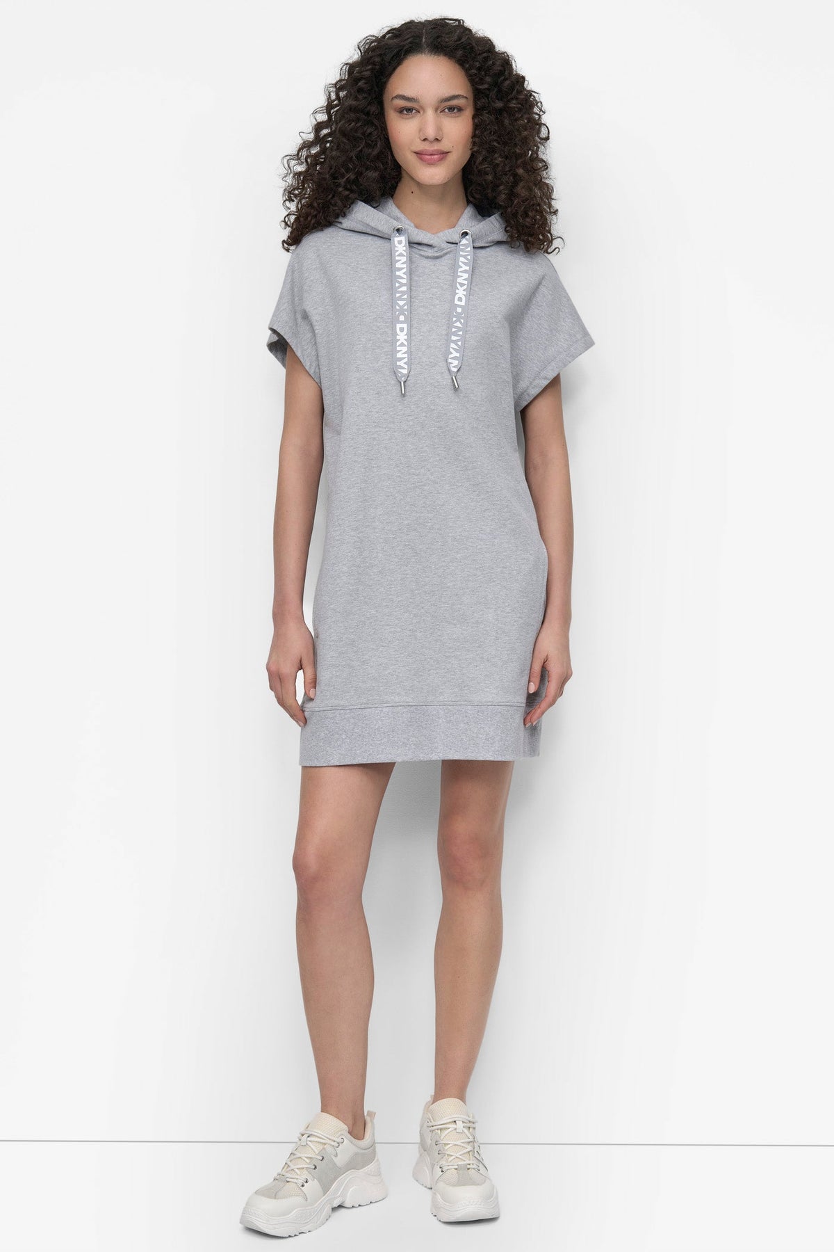 TWO-TONE LOGO DRAWCORD SNEAKER DRESS Punch | DKNY
