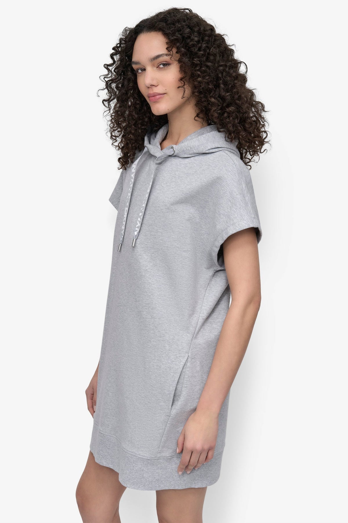 TWO-TONE LOGO DRAWCORD SNEAKER DRESS Punch | DKNY