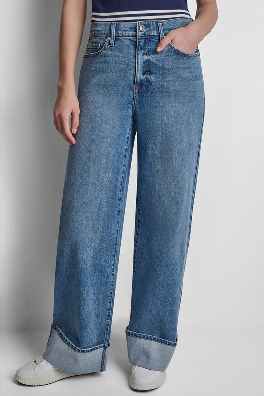 HIGH-RISE CUFFED WIDE LEG Liberty | DKNY
