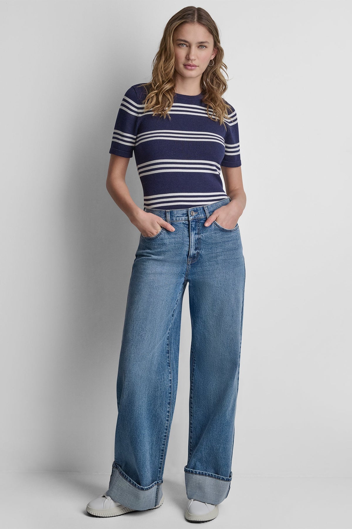 HIGH-RISE CUFFED WIDE LEG Liberty | DKNY