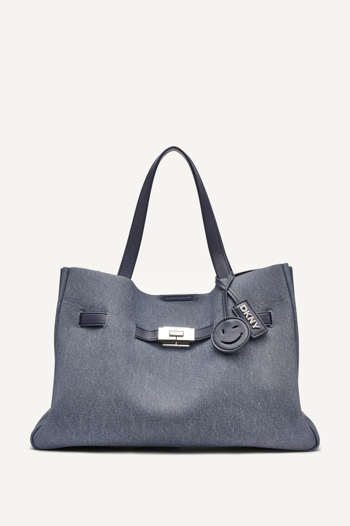 BRYAR DENIM LARGE SATCHEL Denim | DKNY