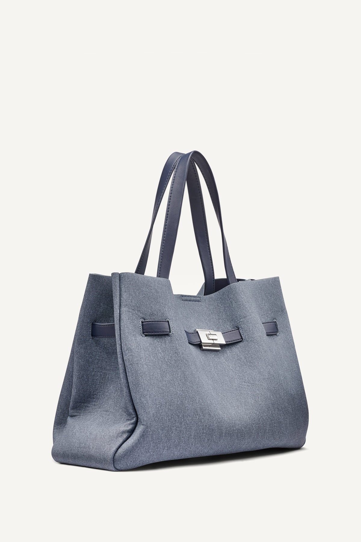 BRYAR DENIM LARGE SATCHEL Denim | DKNY