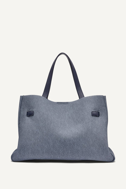BRYAR DENIM LARGE SATCHEL Denim | DKNY