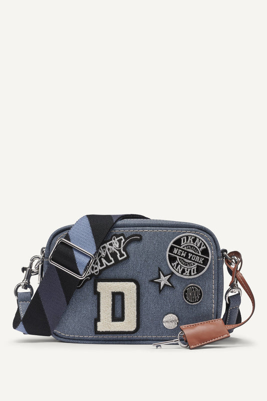 NESSA DENIM CROSSBODY BAG Denim | DKNY