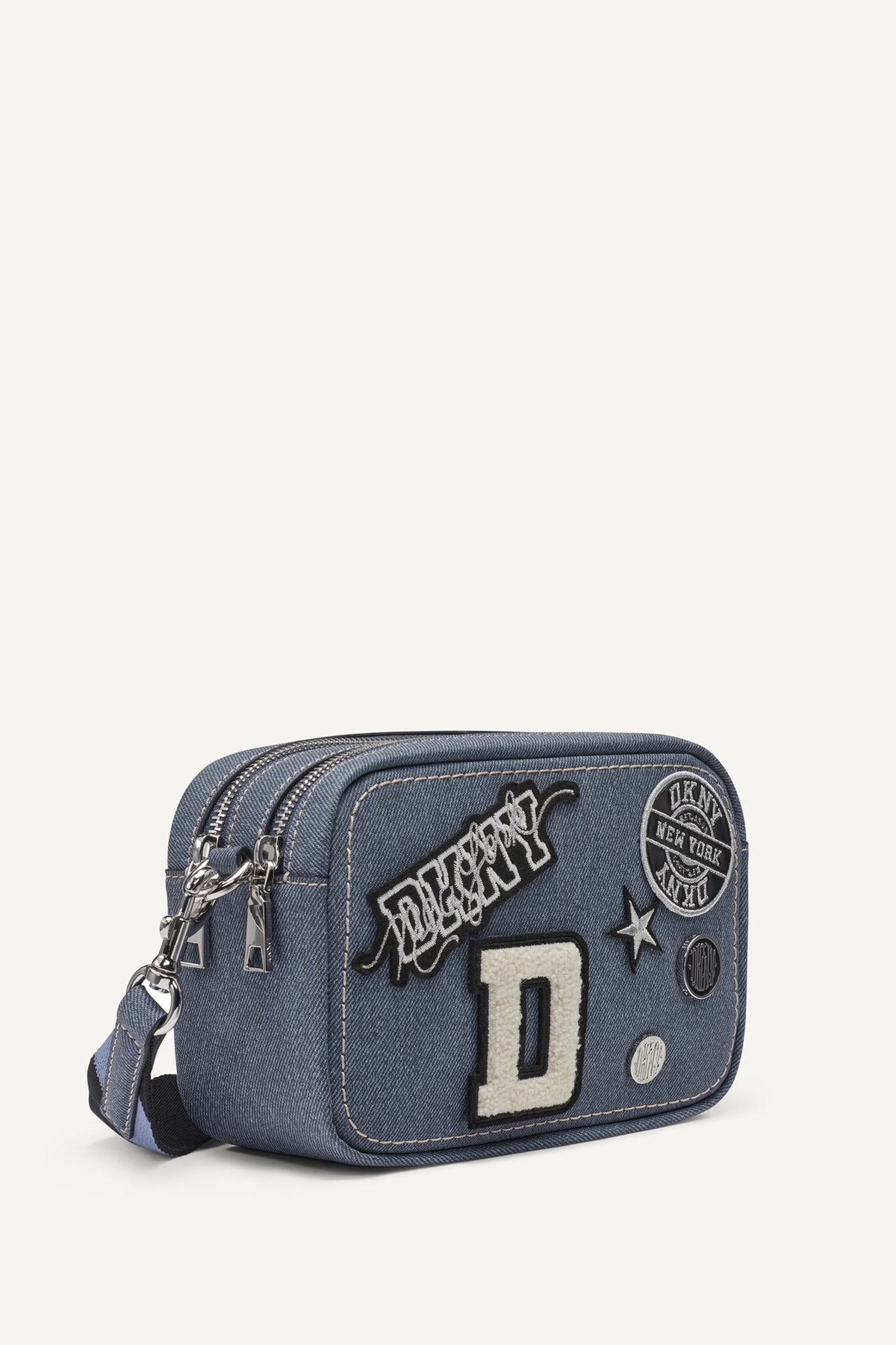 NESSA DENIM CROSSBODY BAG Denim | DKNY