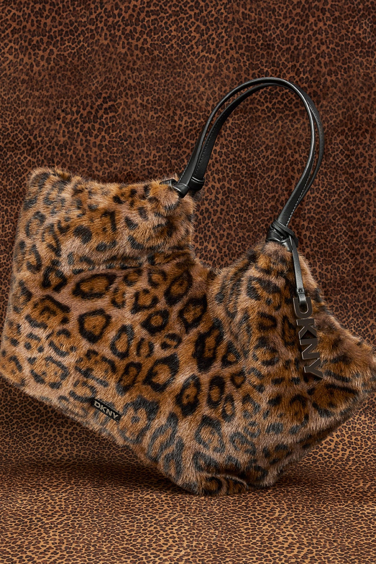 PAULA LARGE FAUX FUR TOTE Leopard | DKNY