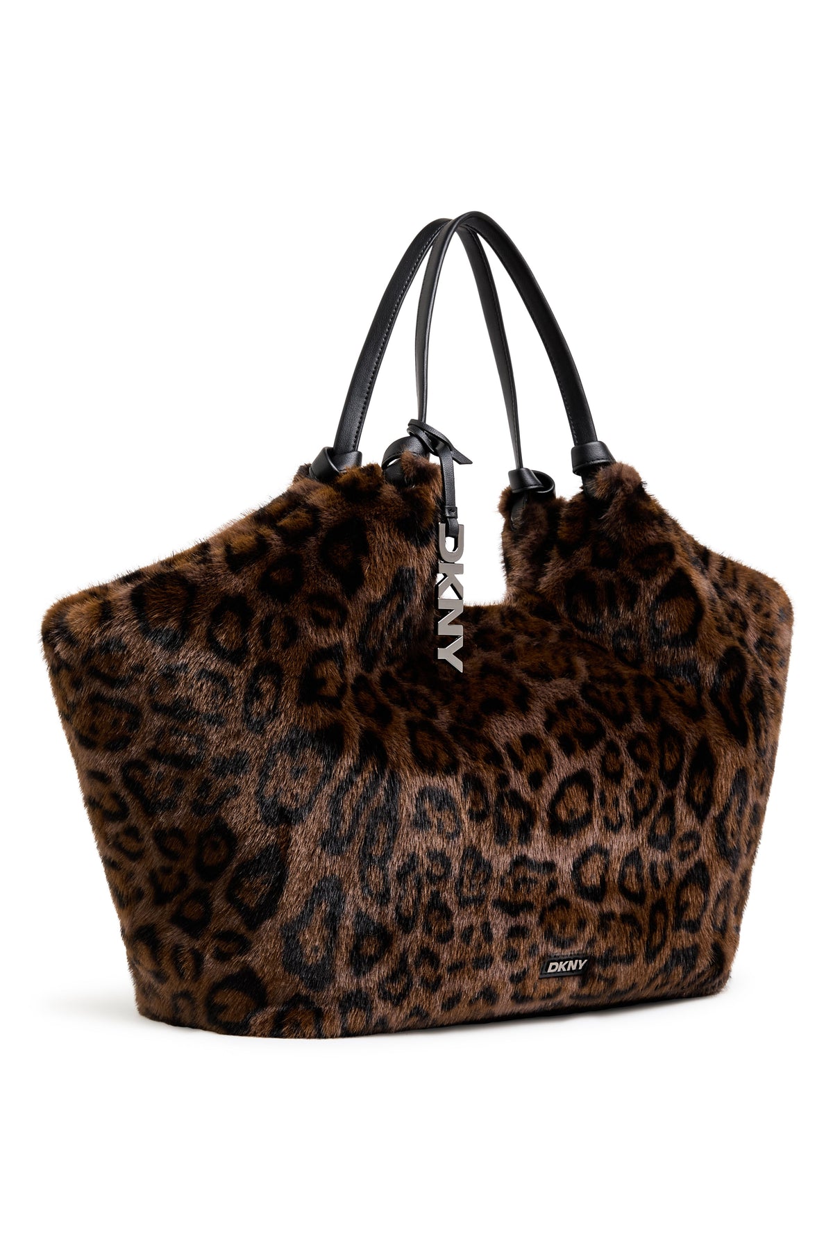 PAULA LARGE FAUX FUR TOTE Leopard | DKNY