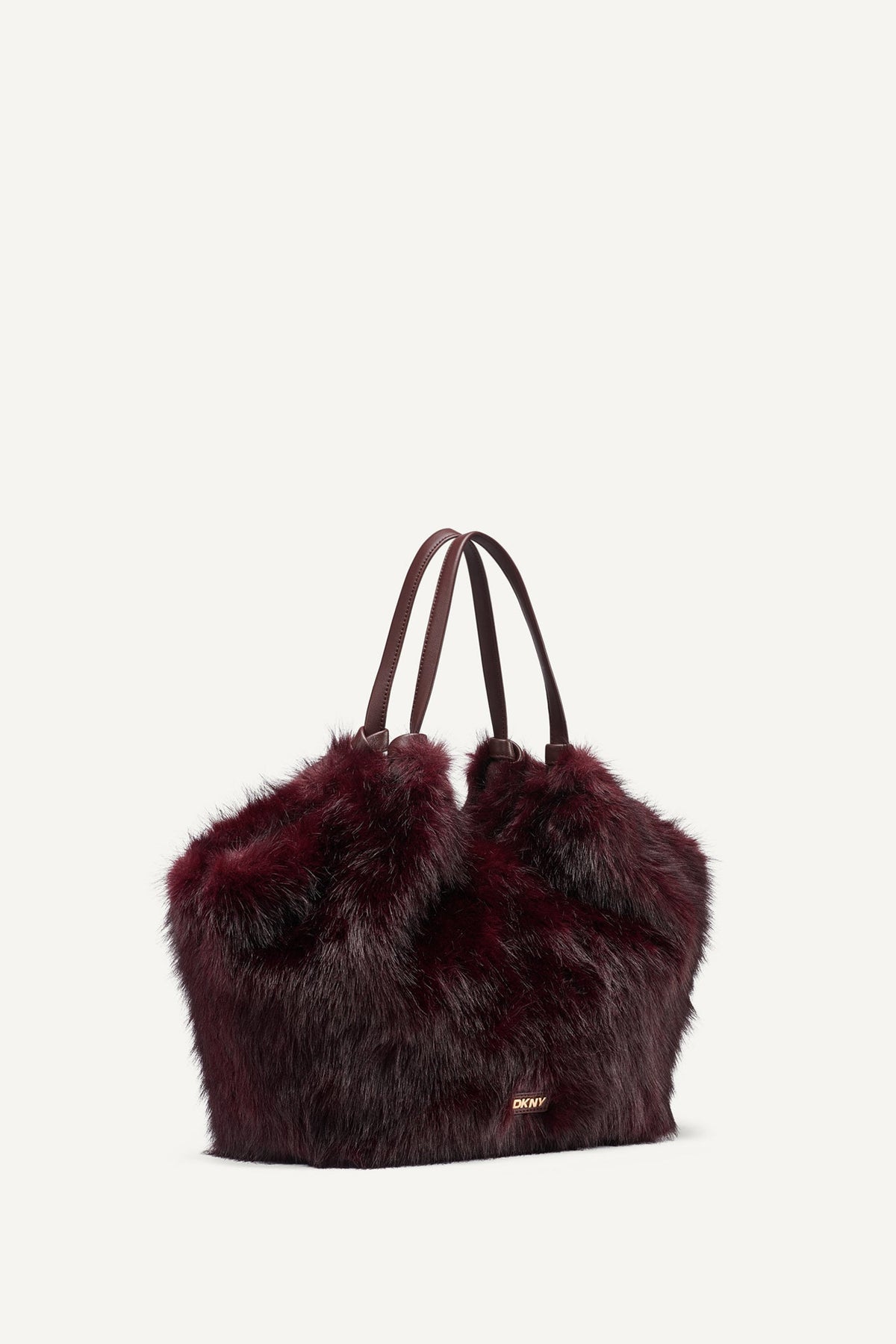PAULA MEDIUM FAUX FUR TOTE Sangria | DKNY