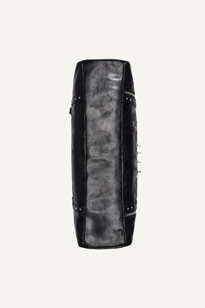 SKYE LARGE SATCHEL Black/Silver | DKNY