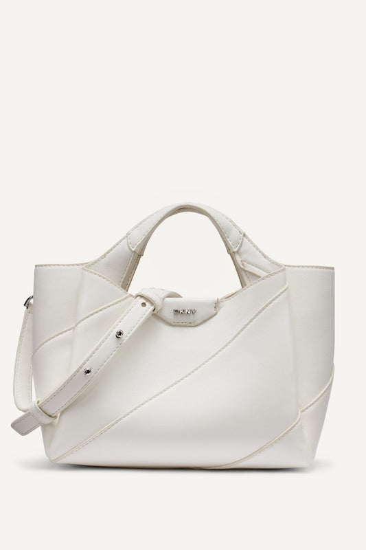 WILLA COLOR-BLOCK MINI SATCHEL Marshmallow | DKNY