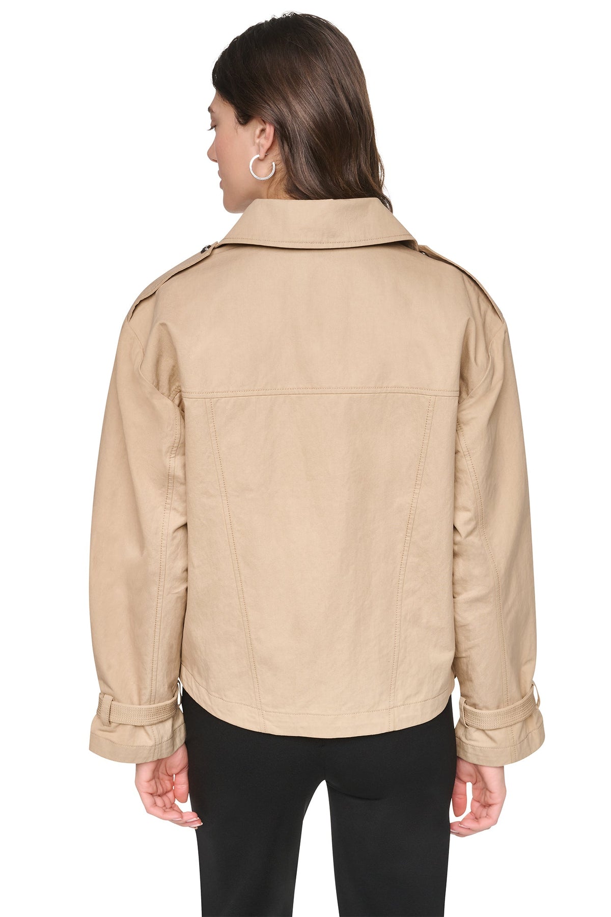 MORNINGSIDE BIKER JACKET Travertine | DKNY