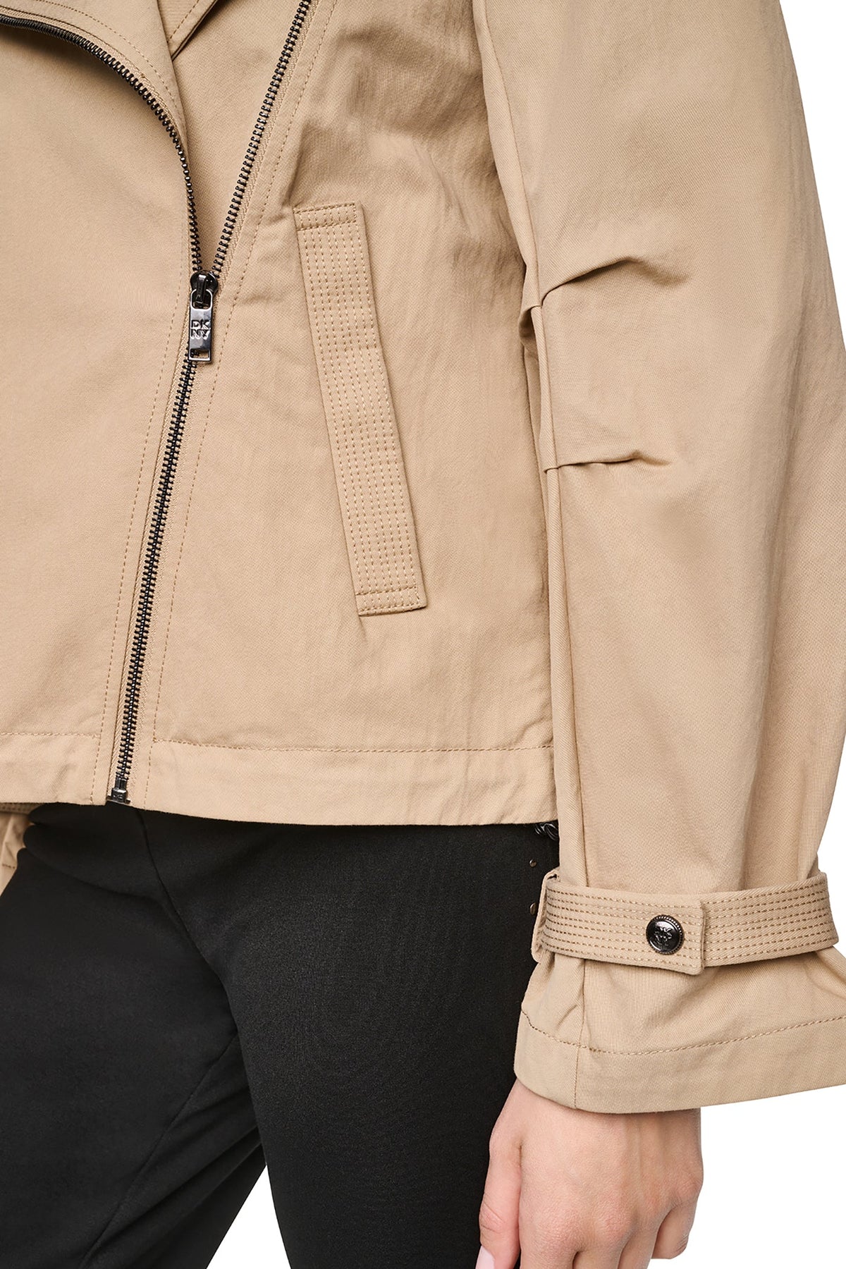 MORNINGSIDE BIKER JACKET Travertine | DKNY