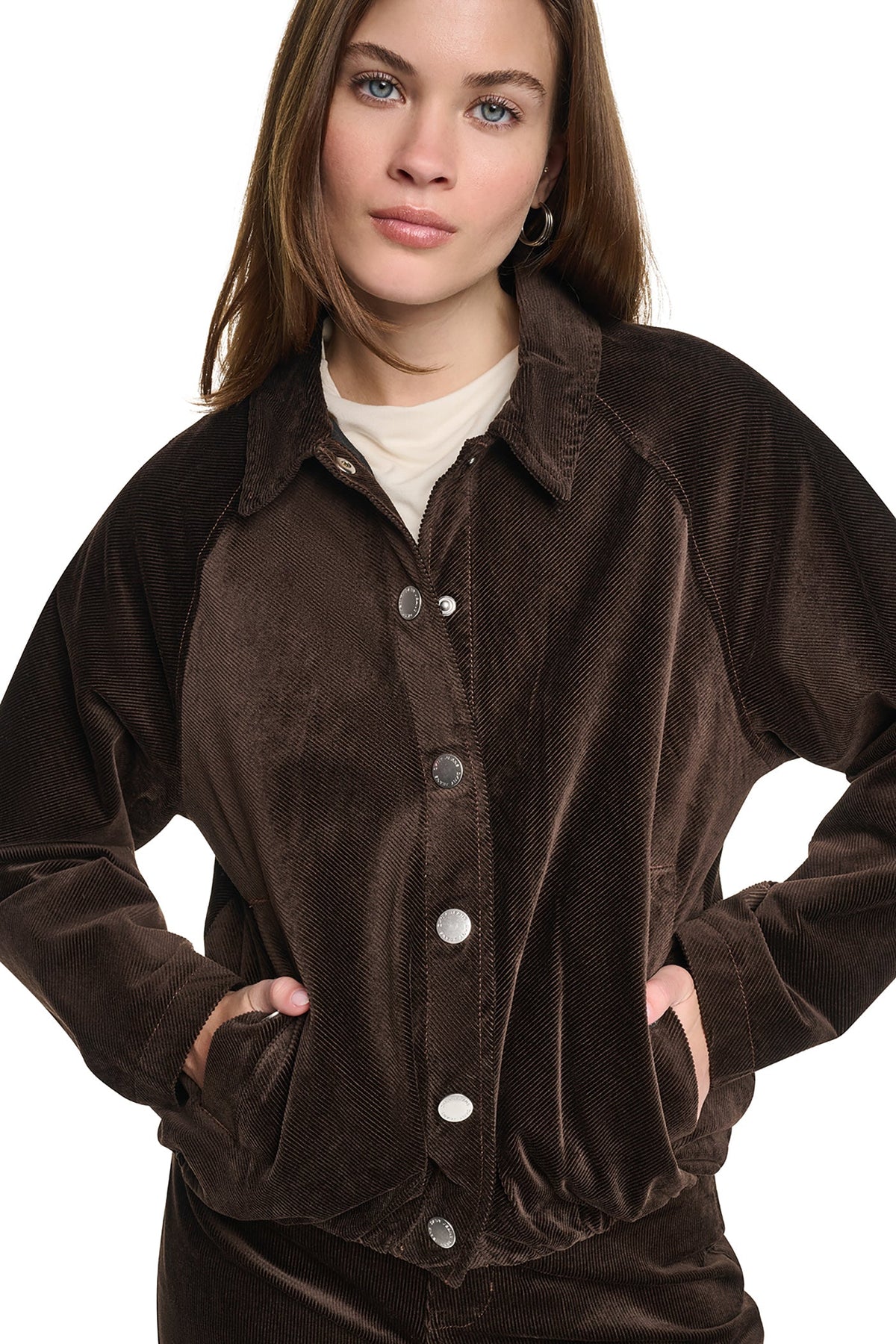 RAGLAN SLEEVE BUBBLE JACKET Eggnog | DKNY