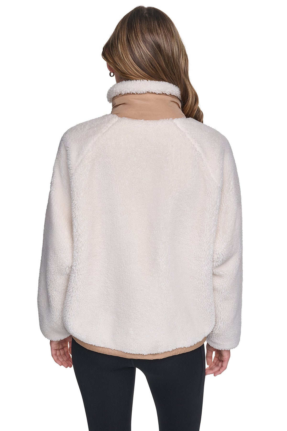 SHERPA FULL ZIP JACKET Eggnog/Praline | DKNY