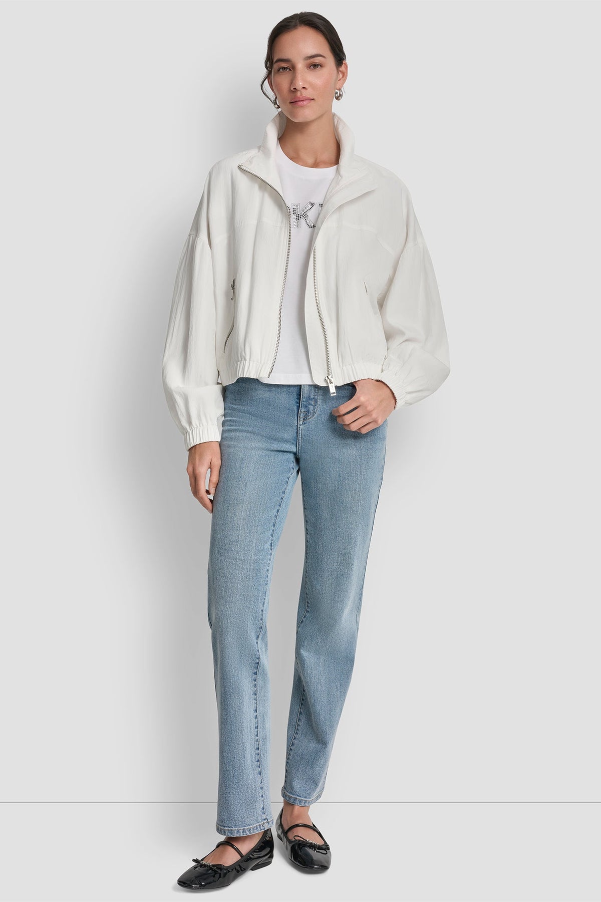 1989 LOGO TRENCH JACKET Ivory | DKNY