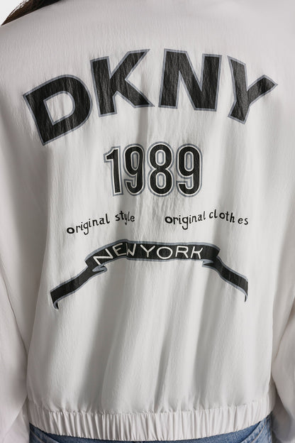 1989 LOGO TRENCH JACKET Ivory | DKNY