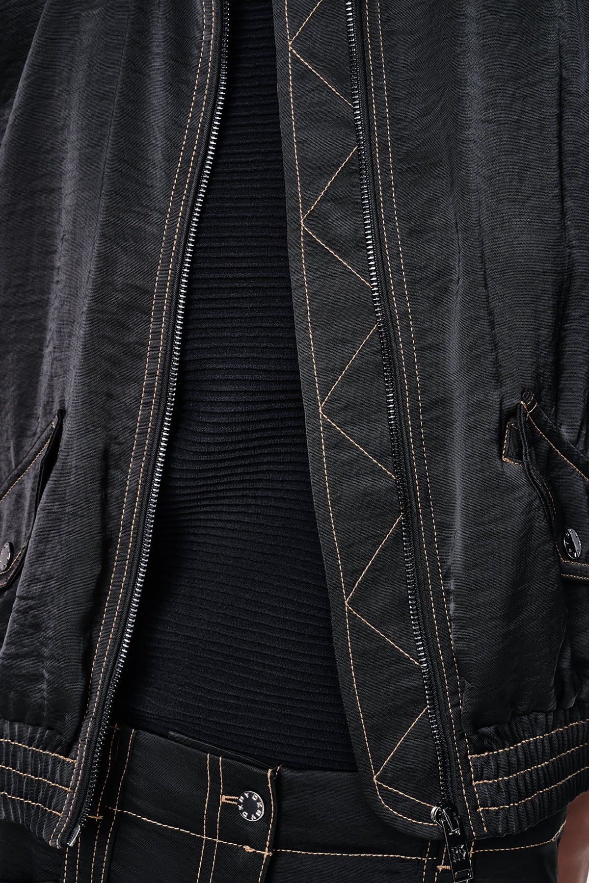 CONTRAST STITCH JACKET Dune | DKNY