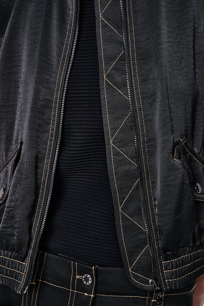 CONTRAST STITCH JACKET Dune | DKNY