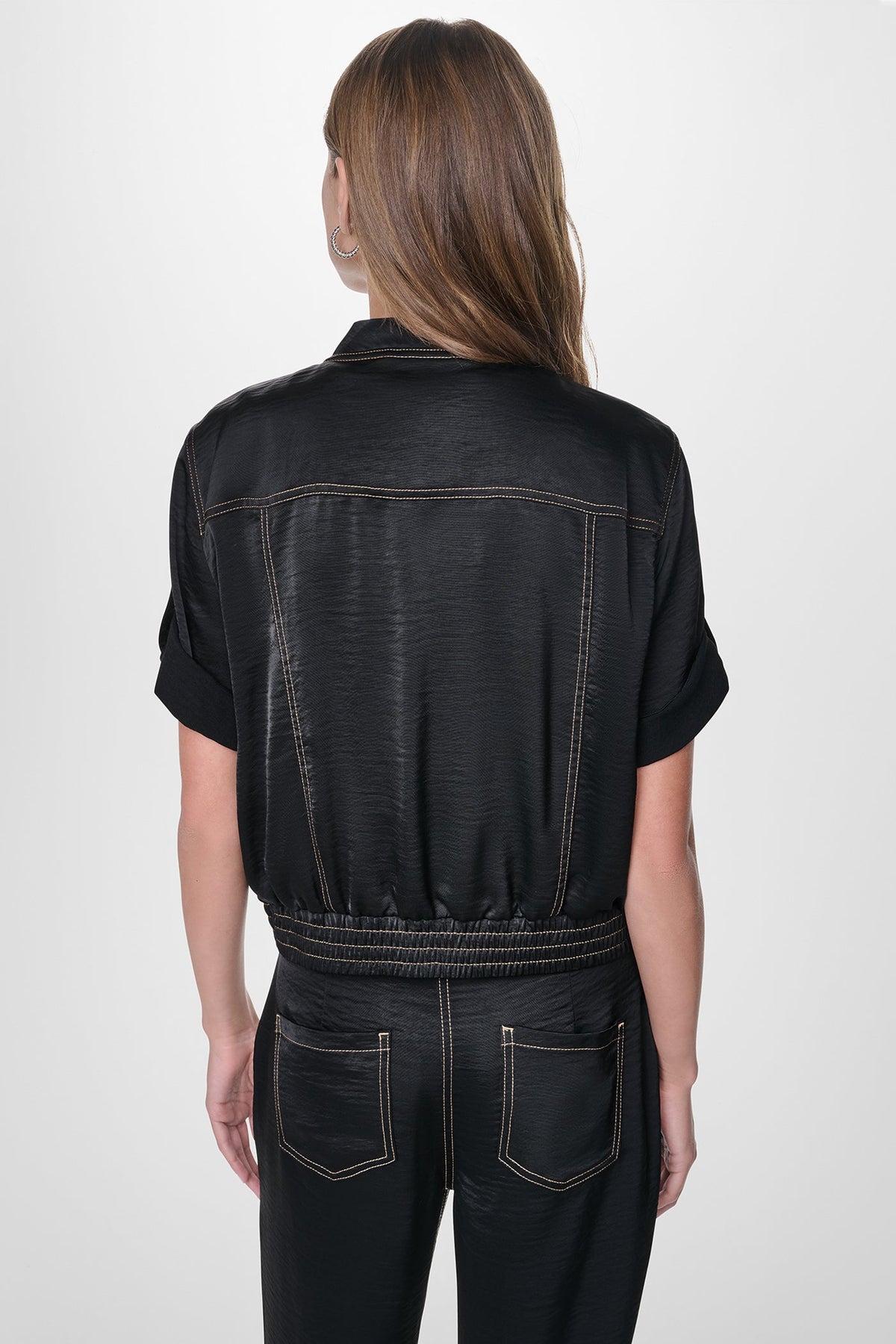 CONTRAST STITCH JACKET Dune | DKNY