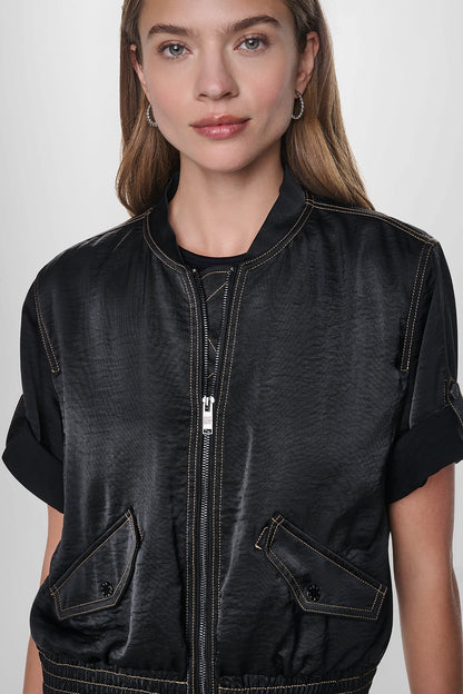 CONTRAST STITCH JACKET Dune | DKNY