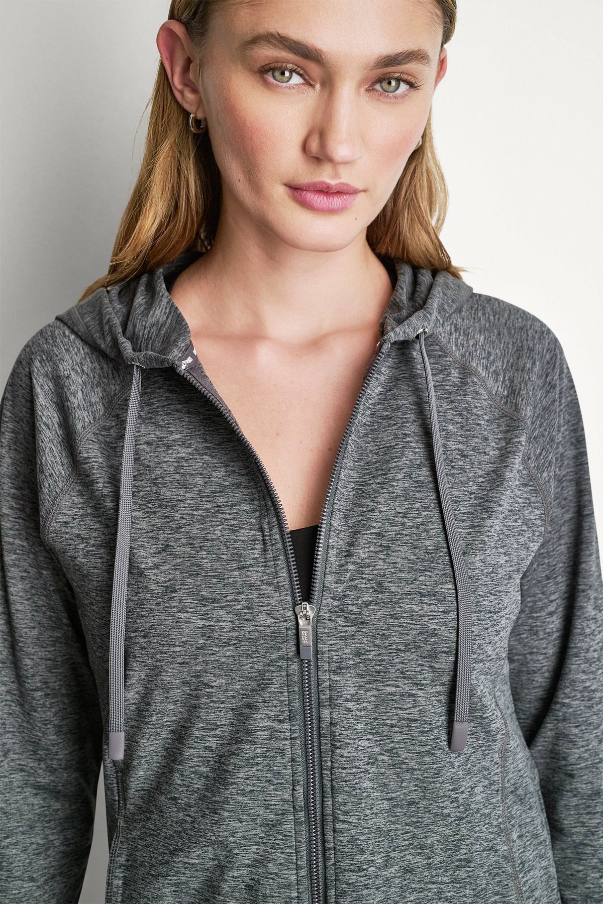SPACEDYE FULL ZIP HOODIE Claret Spacedye | DKNY