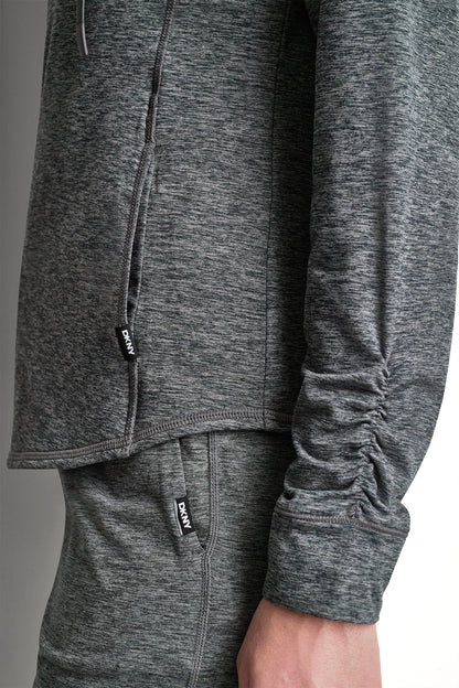 SPACEDYE FULL ZIP HOODIE Claret Spacedye | DKNY