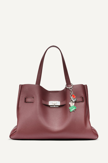 BRYAR LARGE SATCHEL Aged Wine | DKNY