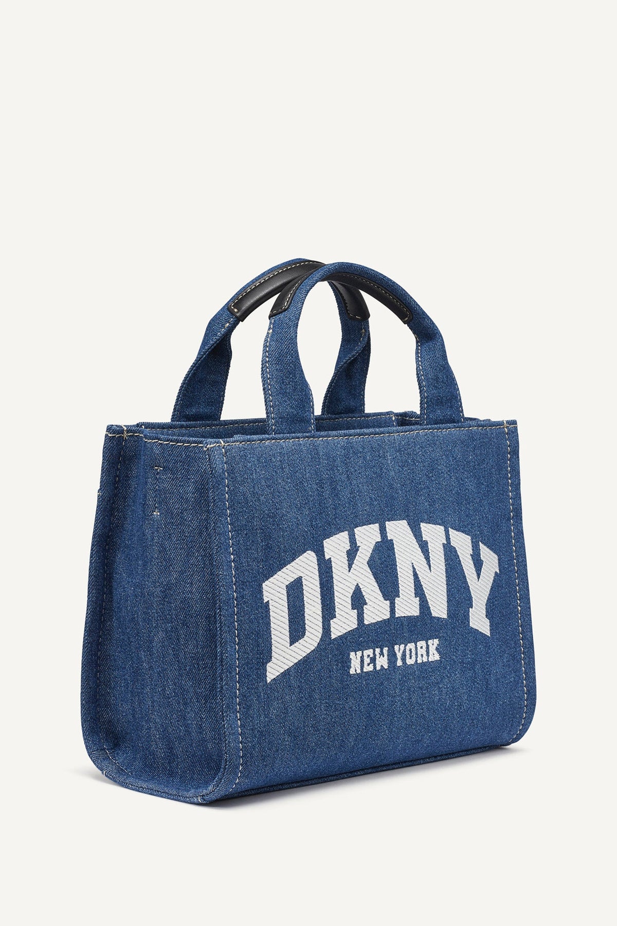 HADLEE SMALL DENIM LOGO TOTE DENIM | DKNY