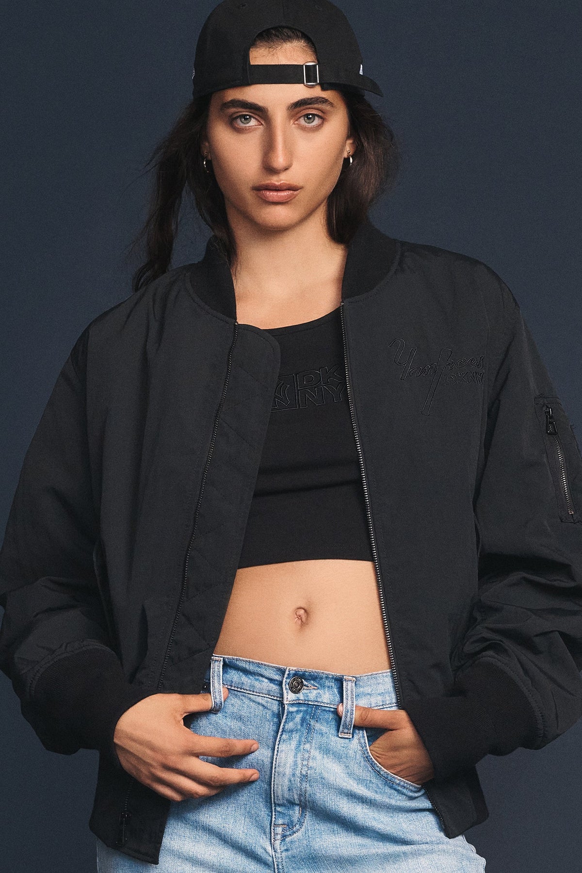 DKNY X YANKEES PLAYER’S JACKET Black | DKNY