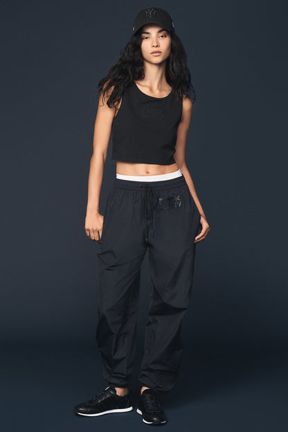 DKNY X YANKEES EMBROIDERED TRACK PANT Black | DKNY