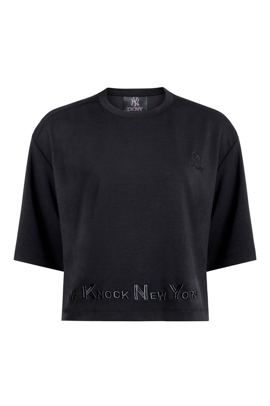 DKNY X YANKEES CROPPED TEE Black | DKNY