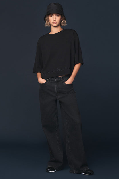 DKNY X YANKEES CROPPED TEE Black | DKNY