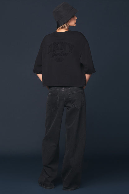 DKNY X YANKEES CROPPED TEE Black | DKNY