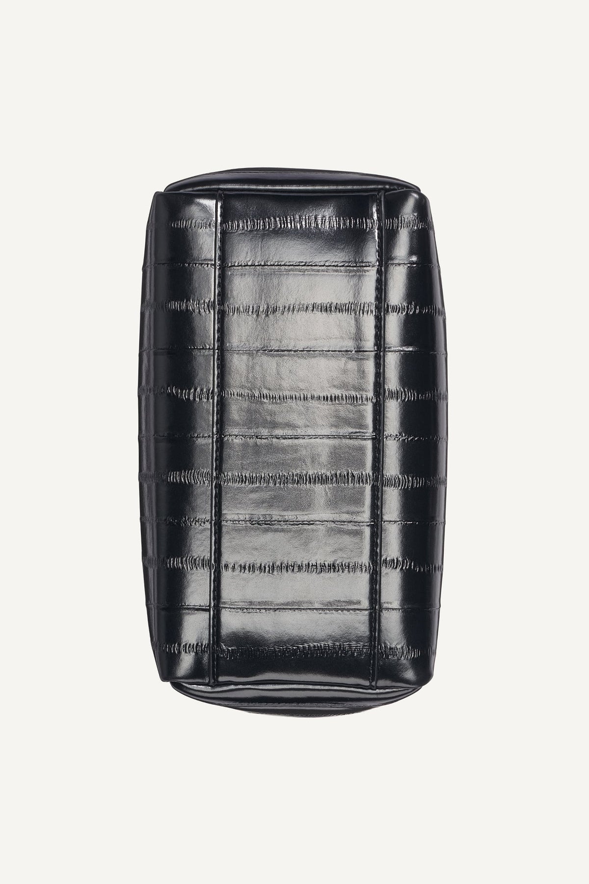 WILLA MINI RIBBED SATCHEL Black/Silver | DKNY