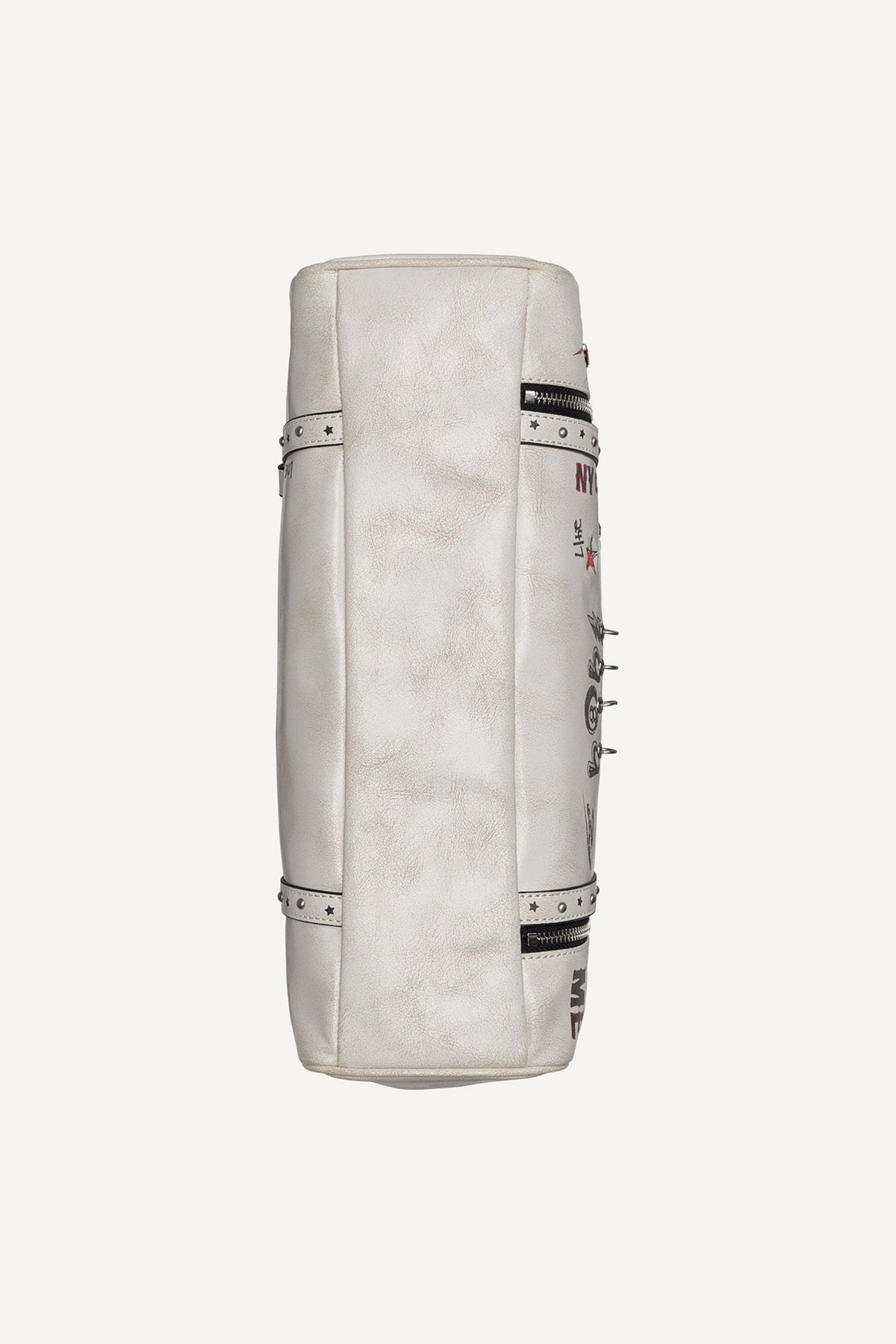 SKYE MEDIUM GRAFFITI SATCHEL Marshmallow | DKNY