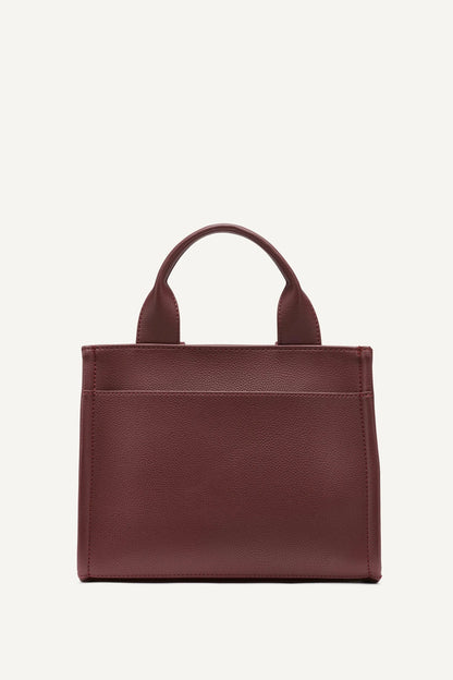 HADLEE SMALL LOGO TOTE BLACK/GOLD | DKNY