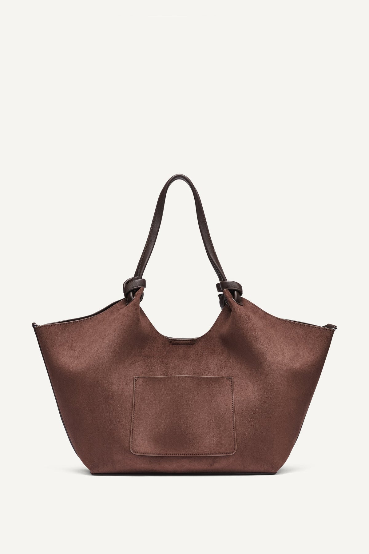 PAULA MEDIUM STRIPED COMMUTER TOTE Coffee Bean | DKNY