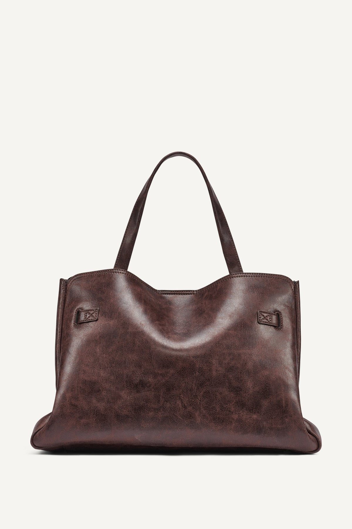 BRYAR LARGE FLAP SATCHEL Coffee Bean | DKNY