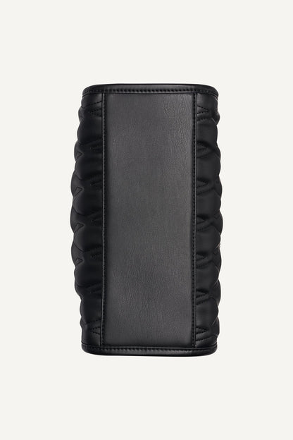 HADLEE SMALL QUILTED LOGO TOTE Black/Silver | DKNY
