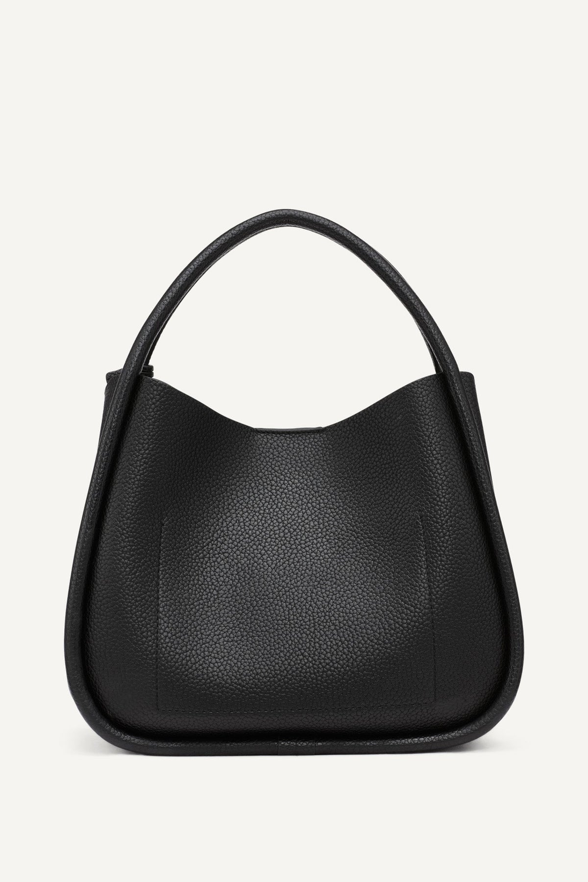 CAPRI MEDIUM HOBO BAG BLACK/SILVER | DKNY