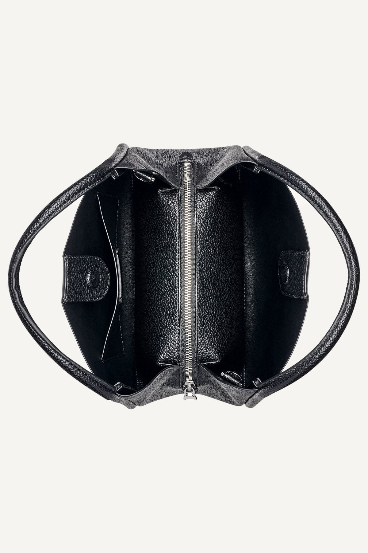 CAPRI MEDIUM HOBO BAG BLACK/SILVER | DKNY
