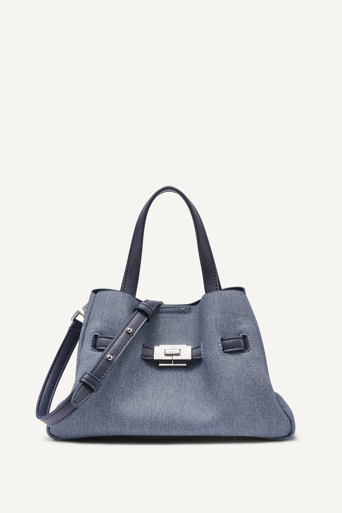 BRYAR DENIM SMALL SATCHEL Denim | DKNY