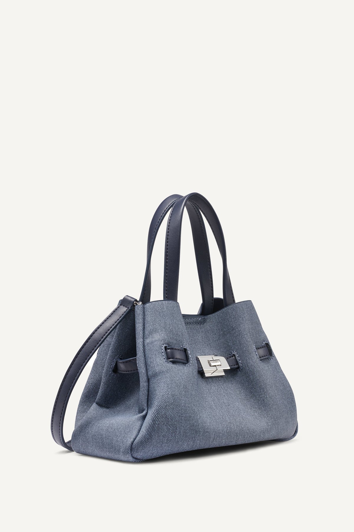 BRYAR DENIM SMALL SATCHEL Denim | DKNY