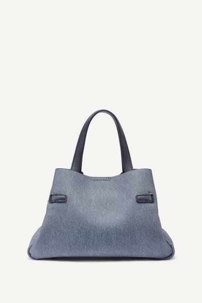 BRYAR DENIM SMALL SATCHEL Denim | DKNY
