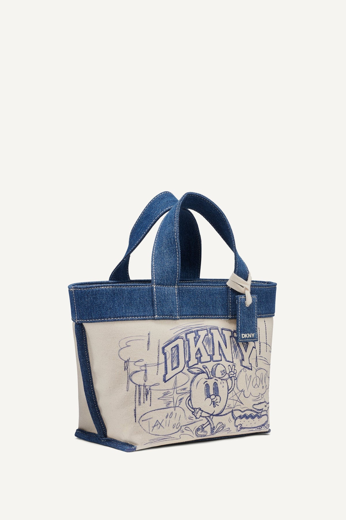 BRADY CANVAS SMALL GRAFFITI LOGO CROSSBODY BAG Natural | DKNY