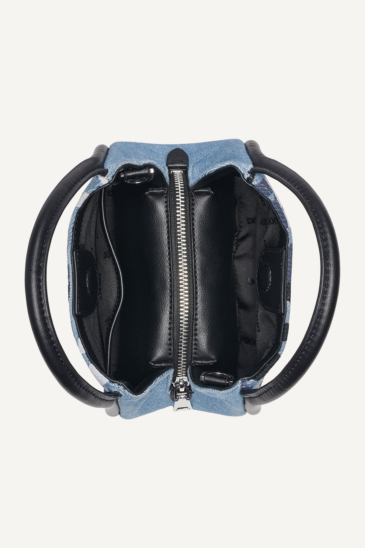 CAPRI DENIM LOGO HOBO CROSSBODY BAG Midnight Combo | DKNY