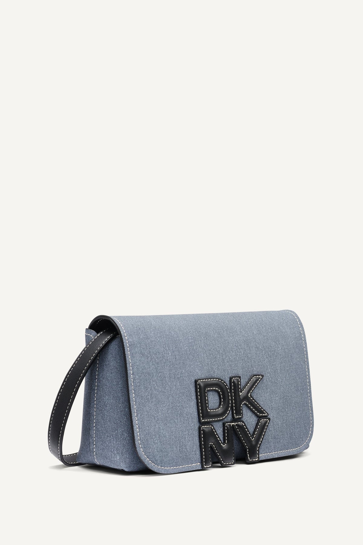 NICOLE DENIM LOGO CROSSBODY BAG Denim | DKNY