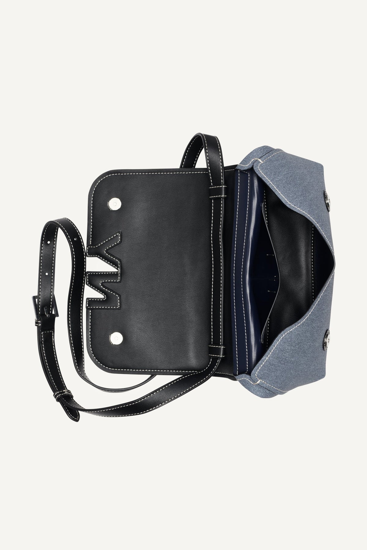 NICOLE DENIM LOGO CROSSBODY BAG Denim | DKNY
