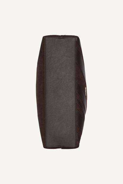 PAULA STRIPE HOBO BAG Coffee Bean | DKNY