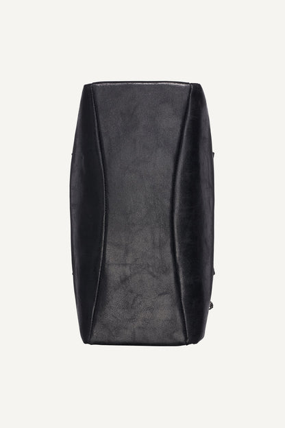 RIVINGTON LARGE LOGO SATCHEL Black/Silver | DKNY